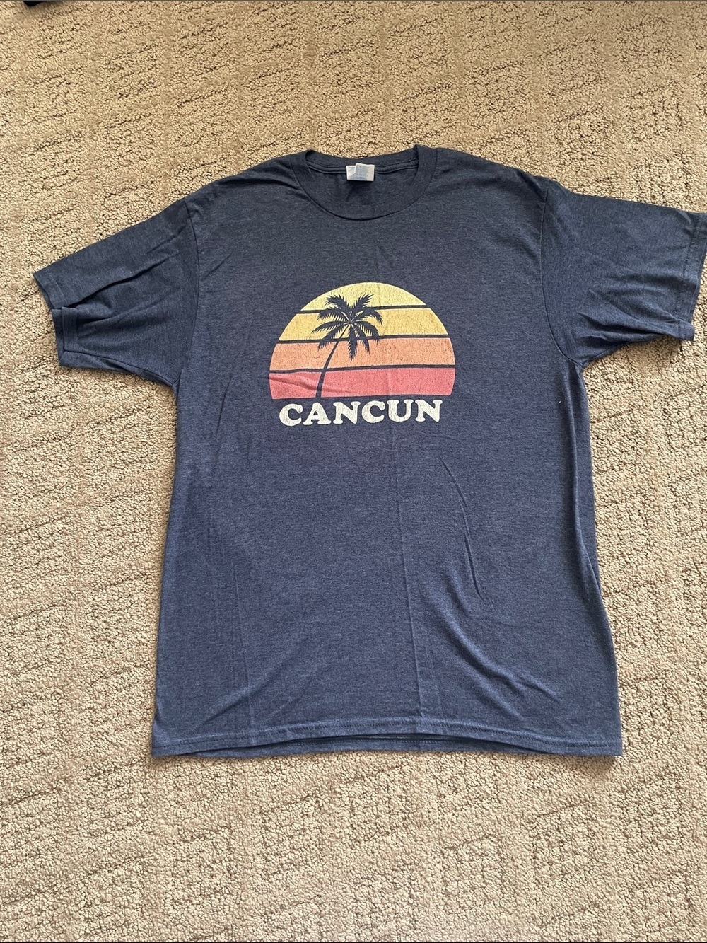 Port and Company Navy Blue Cancun Sunset Palm Tee
